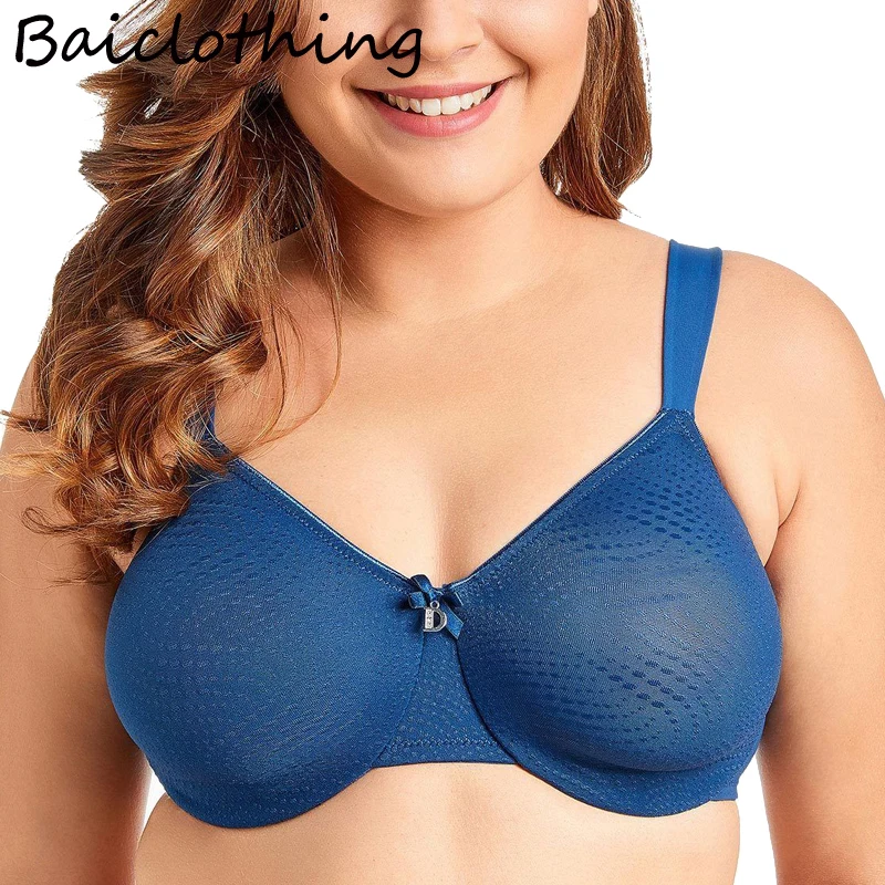

Women's Bra Plus Size Everyday Bra Support Underwired Non-padded Minimizer Bra Unlined Lingerie 34 36 38 40 42 44 C D DD E F