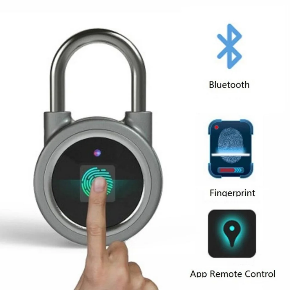 

P2 Mini Bluetooth Smart Fingerprint Lock Waterproof Keyless Portable Locker Padlock Anti-Theft APP Control Door Cabinet Padlock