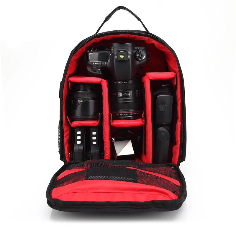 

New Red Pattern DSLR Camera Bag Backpack Video Photo Bags for Camera d3200 d3100 d5200 d7100 Small Compact Camera Backpack