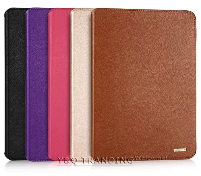Ultrathin Cowhide Genuine Leather Case for Apple iPad Real Leather Business Stand Smart Cover for iPad (17)