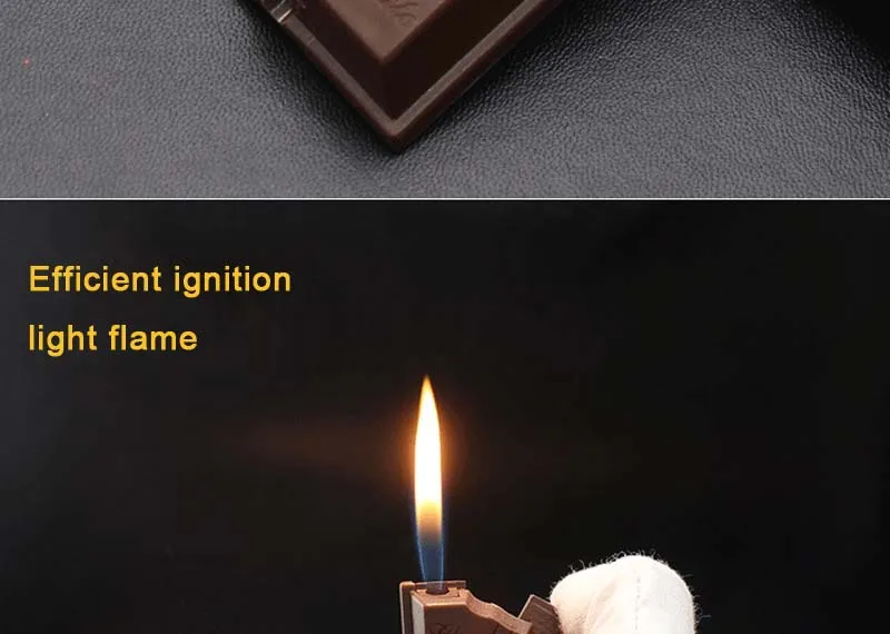 Ветрозащитная Бутановая Зажигалка шоколадная форма газовые зажигалки креативные сигарные курительные зажигалки наружные портативные аксессуары для сигарет