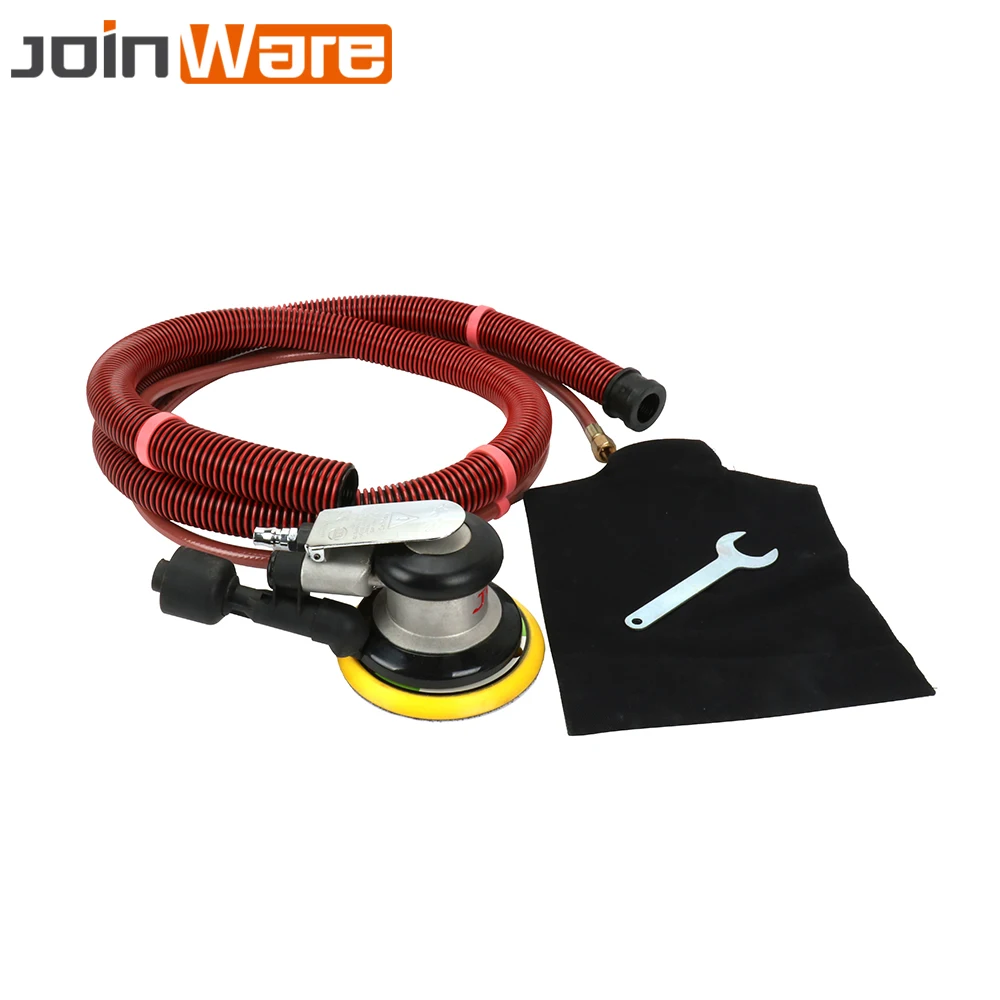 

5" 125MM Air Random Orbital Palm Sander With 72" Dust Collection Hose Wrench Connector Polisher Dust Bag Set Pneumatic Tools
