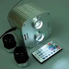 Оптоволоконный светильник 2x16 Вт RGBW светодиодный светильник беспроводной пульт дистанционного мерцания Звездный эффект для украшения оптического волокна светильник