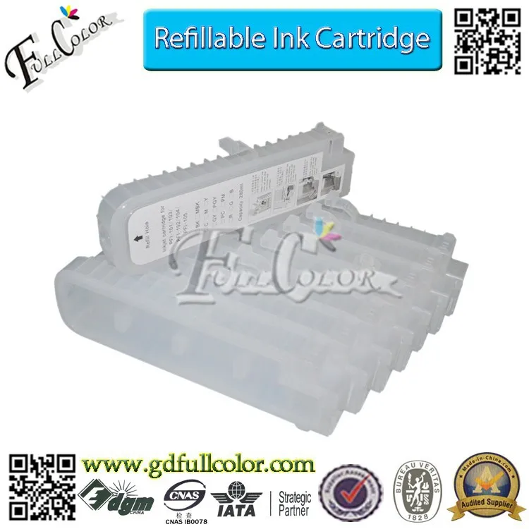 

Free Shipping PFI106 Ink Cartridge For Canon IPF6300 IPF6350 IPF6400 Printer Ink Cartridge Empty with Chip 12 color set