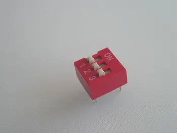 

100 pcs 3 way Dip Switch through hole straight vertical 2.54mm Pitch dual row 6pins