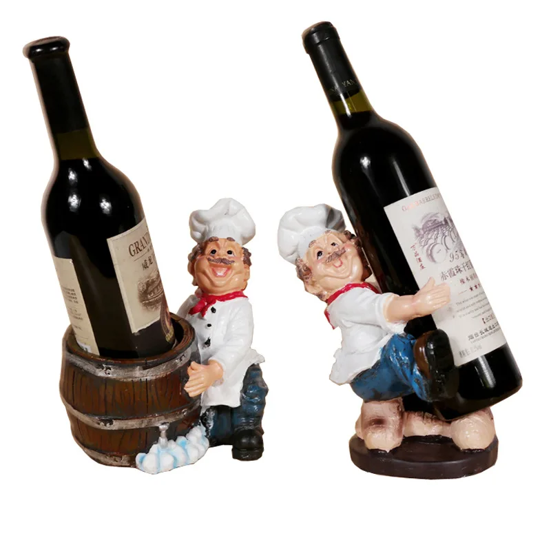 

Cook Wine Rack Resin Craftwork Display Wine Bottle Home Accessories Wine Holder L3086