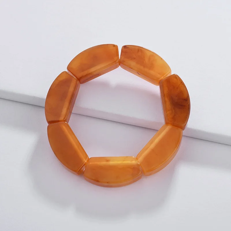 

Women Trendy Jewelry Of Chunky Elastic Resin Acrylic Bracelets&Bangles Strand Cuff Bracelets 2019