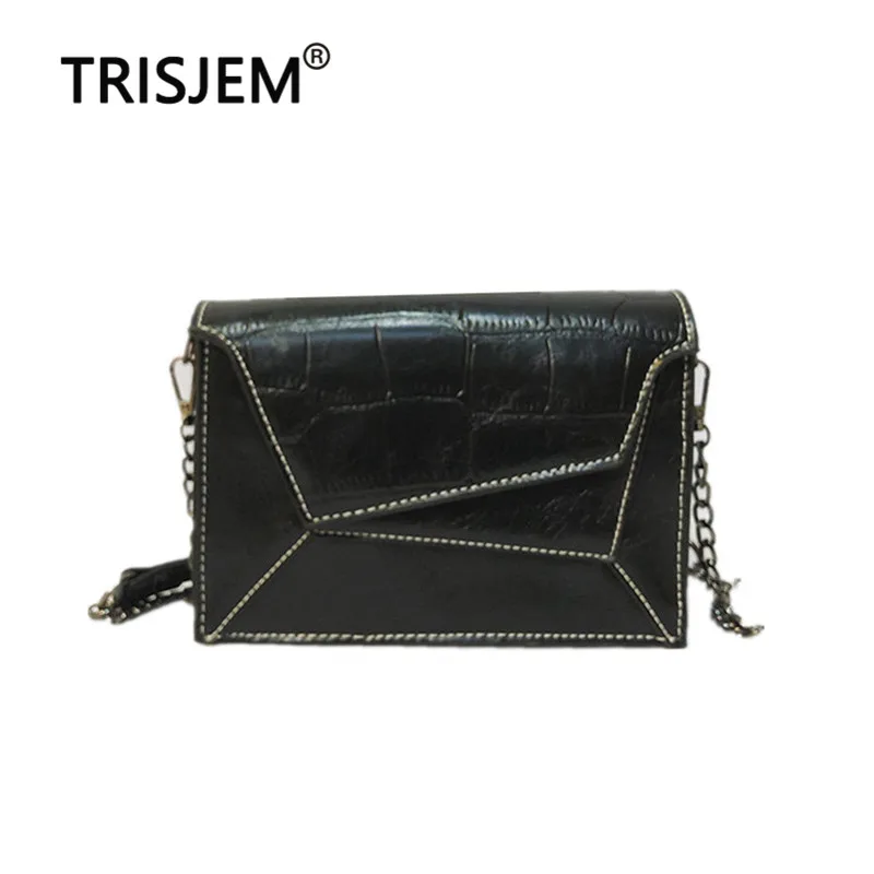

Crocodile Pattern Chain Magnetic Buckle Women's Crossbody Bag High Quality PU Leather Small Flap Messenger Bag for Women Female