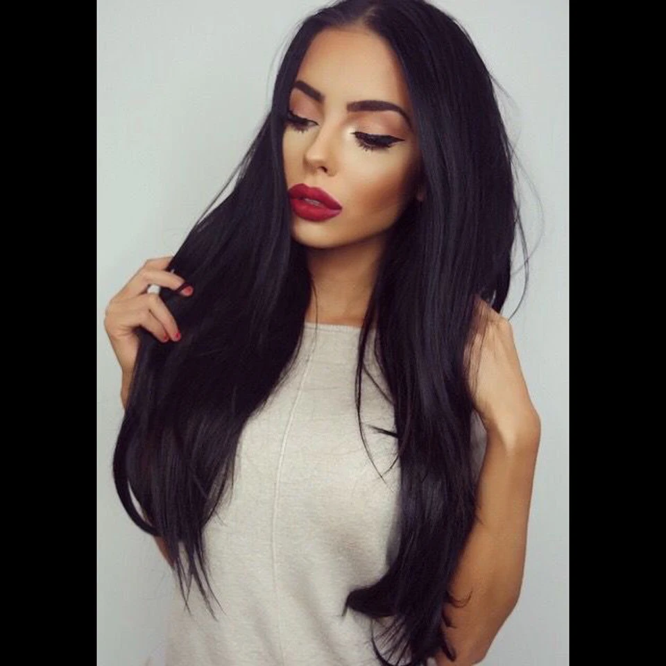 

High quality lace wig straight baby hair peruvian human virgin hair glueless full lace wigs lace front wig for black women