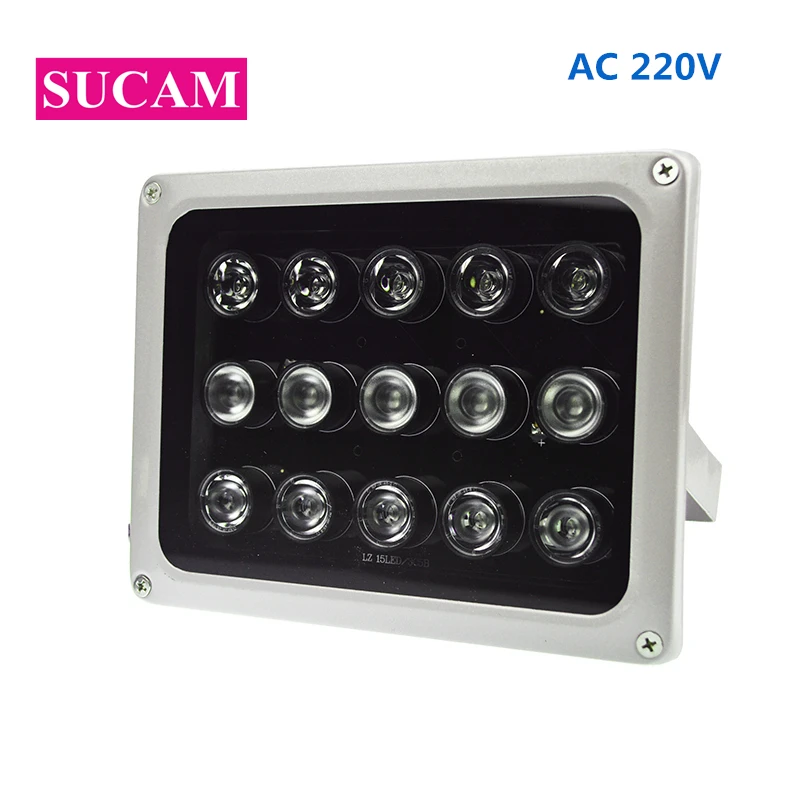  15 Pieces Array Infrared IR Illuminatoring Fill Led Light Waterproof AC 220V Lamps for CCTV Camera  - 32996925152