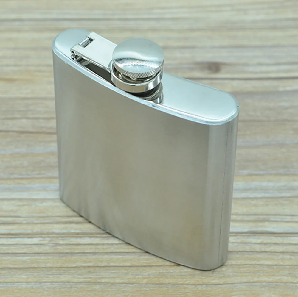 36 pcs/lot New Qualified 6 OZ Stainless Steel Pocket Hip Flask Alcohol