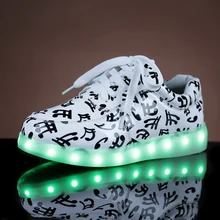 USB charging 8 colors led luminous shoes men couples casual colorful light up shoes size 35-44 neon zapatillas con luces