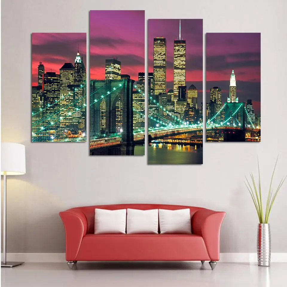 Cuadros High Quality 4 Panels Home Decor Wall Art Painting Prints Of ...