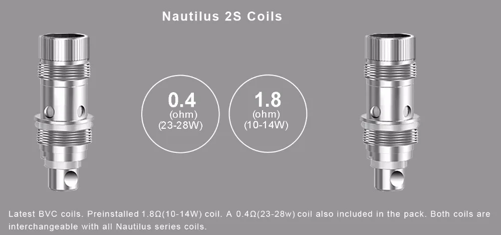 Aspire Nautilus 2s tank 2.6ml2ml Vaporizer Atomizer Top filling Nautilus 2s MTL tank use Nautilus bvc coils vs nautilus 2 tank 01 (7)