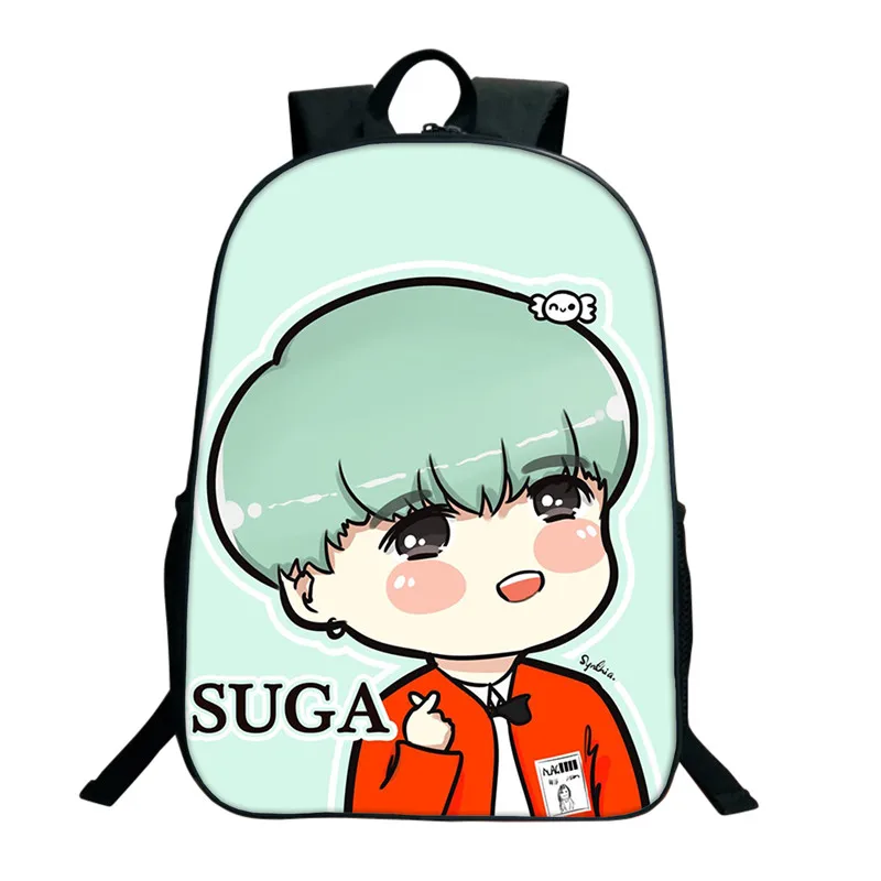 Blogforbing 買取 Kpop Bts Bangtan男の子バックパック3dプリントスクールバッグ用女性テ ィーンエイジャー16インチショルダーバッグ陸軍ファンコレクション須賀jimin 通販 価格