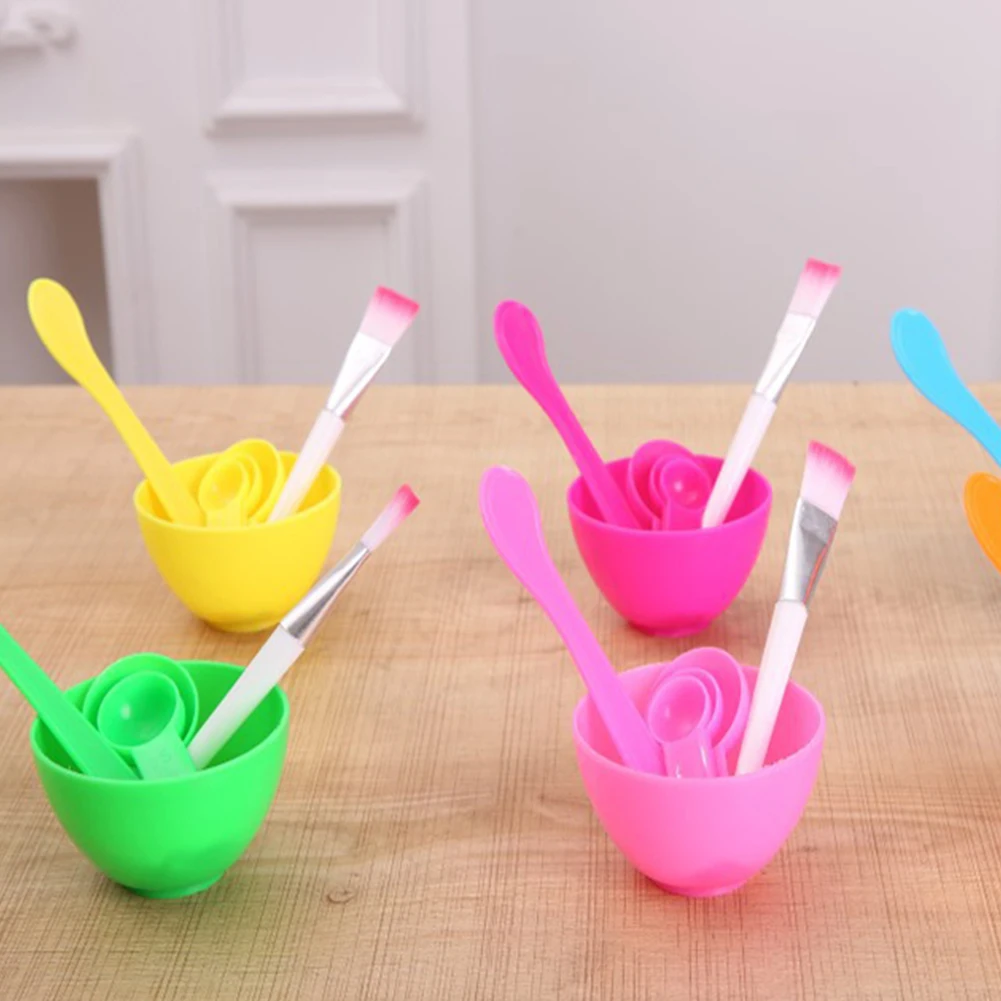 4 шт. DIY маска для лица чаша смешивания кисти ложка косметики циферблатом Красота