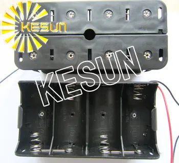 

FREE SHIPPING 2PCS x 8 x D type 12V back to back Plastic Black Battery Holder Socket With150mm Wire Leads