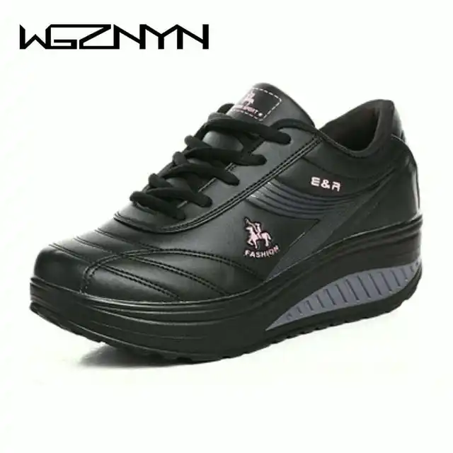 US $14.30 2018  Women Sneakers Wedges Platform Body Shaping Shoes Shape Ups Fitness Shoes Slimming Swing For