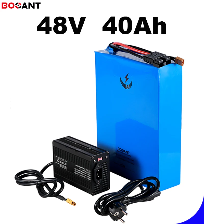 Perfect 48V 40Ah Electric Bicycle Lithium Battery pack 13S 18650 48V Scooter battery for 1500w 2500w motor +70Amps BMS with 5A Charger 6