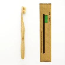 1 шт столб стиль бежевый Бамбук Зубная щетка дерево Новинка бамбук мягкая щетина Capitellum нейлон волокно деревянная ручка