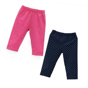 

2019 New Style Baby Long Knee Length Pants Elastic Waist Leggings 2 pcs/lot Kids Clothes Girls Clothing