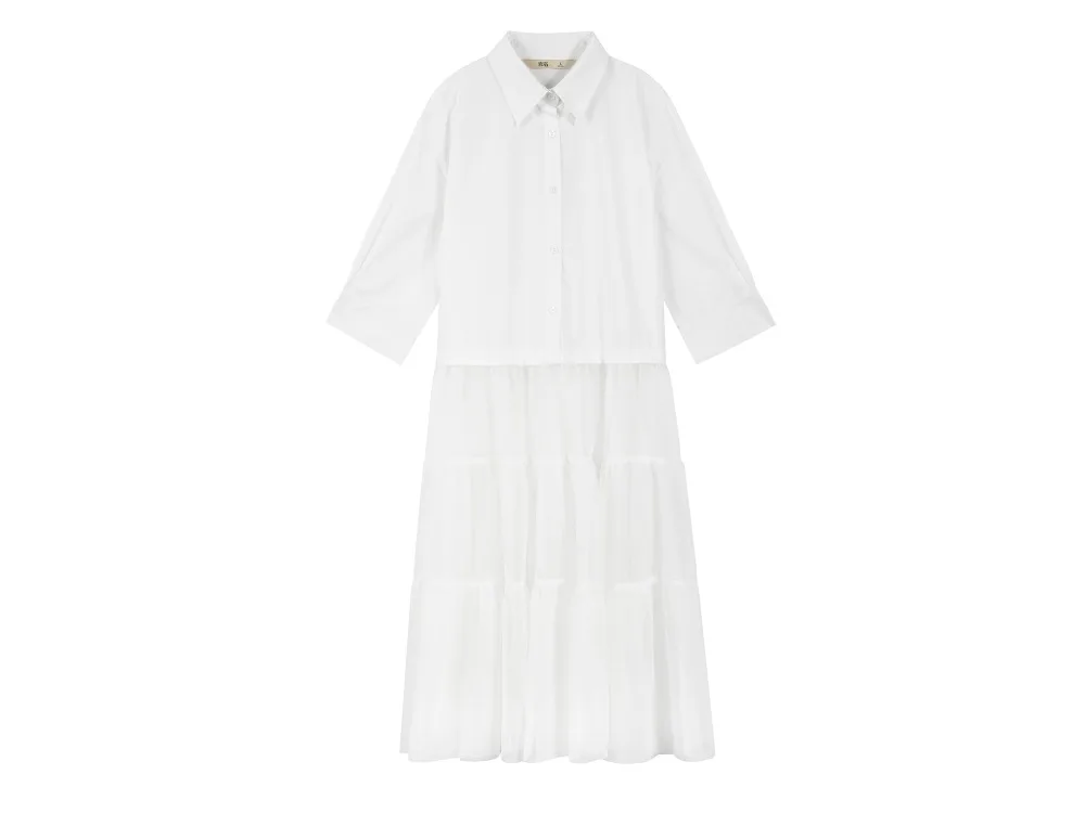Samstree, женское летнее белое платье-рубашка, дизайн размера плюс, винтажные черные платья,, длинное платье из двух частей, больше размера, Vestidos