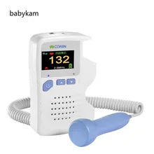 2016 New ultrasound doppler fetal VCOMIN FD 200C Prenatal Detect Baby Heart Rate Monitor detector fetal 2MHz Probe with speaker