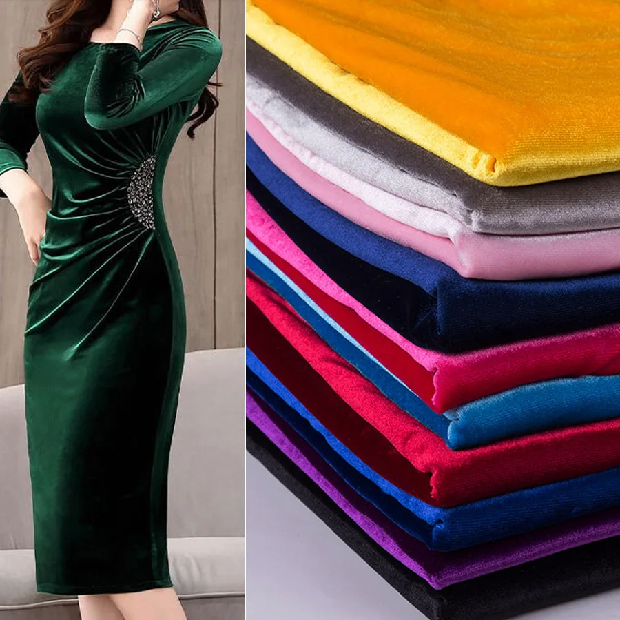 

Velvet Fabric Glossy Cloth 50*155cm Silky Fabric Qualified Velvet Dress Clothes Luxury Soft Velvet DIY Craft Fabric