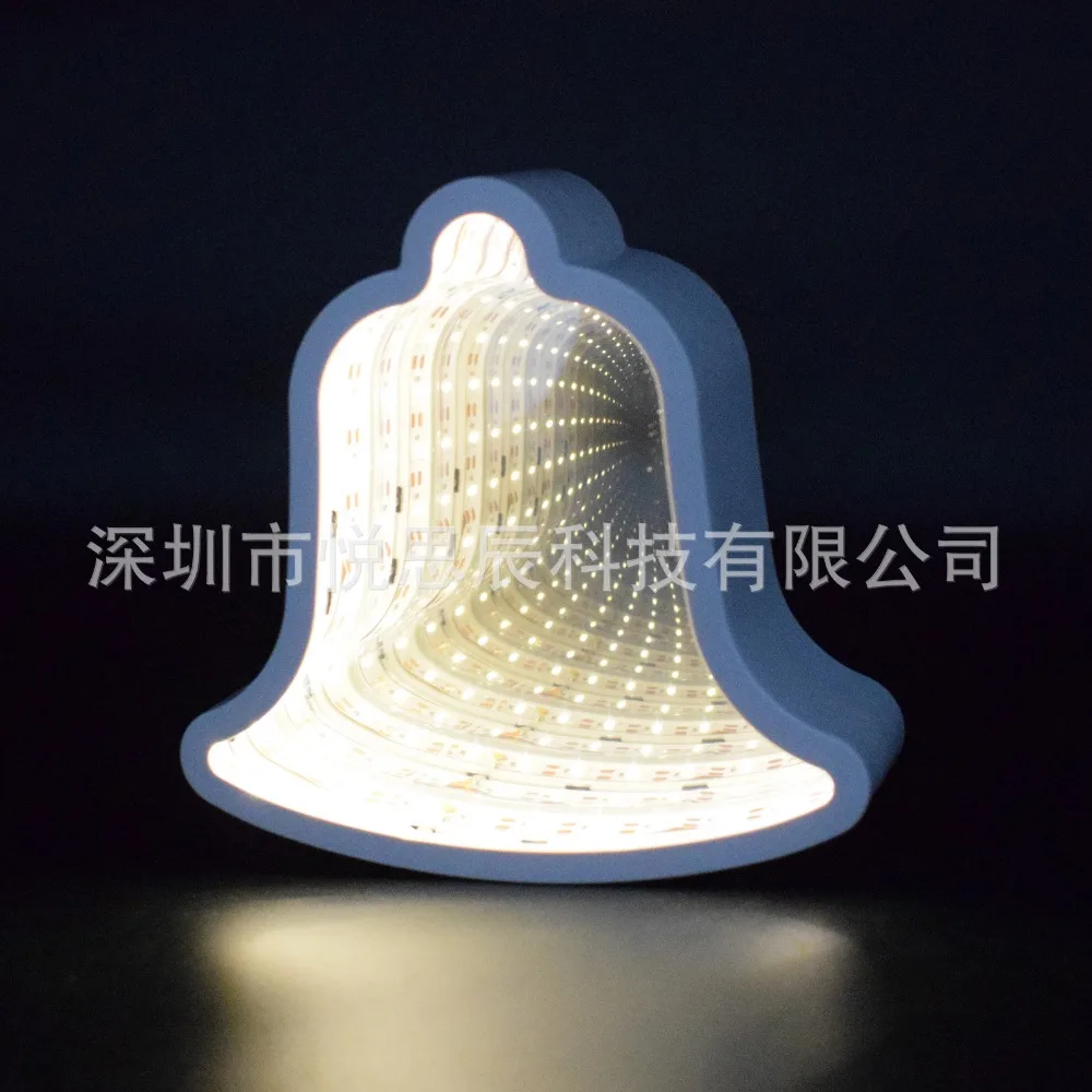 Светодиодный свет Новый 3D зеркало туннель свет творческий в форме Единорога Зеркало лампа туалетный столик спальня украшения