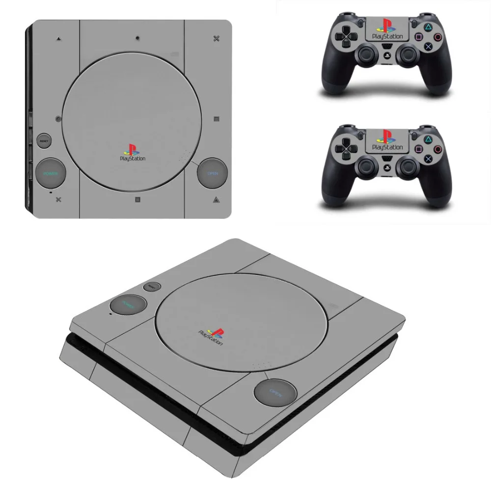 Чистый белый PS1 стиль PS4 тонкий стикер кожи виниловая наклейка для Sony Playstation 4