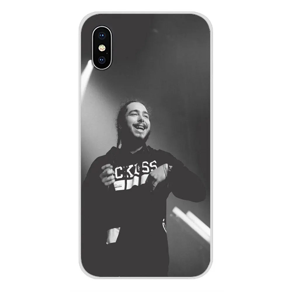 Аксессуары чехлы для телефонов моделей Post Malone Music Art Apple iPhone X XR XS MAX 4 4S 5 5S 5C SE 6 6S 7 8 Plus