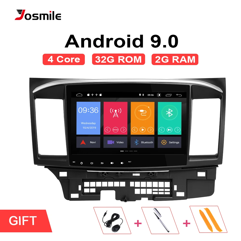 Clearance Josmile Car Multimedia Player 2 Din Android 9.0 For Mitsubishi Lancer X 9 102008-201510.1 inch 4G AutoRadio GPS Navigation Audio 0