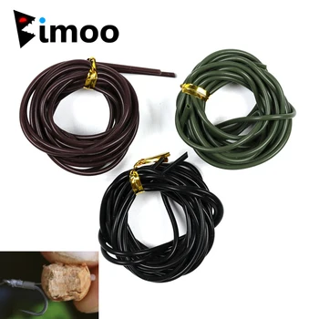 

Bimoo 2m/pack Carp Fishing Floater Rig Silicone Tube Hair Rig Hook Silicone Camouflage Green 2mm Fishing Tackle Rubber Sleeve