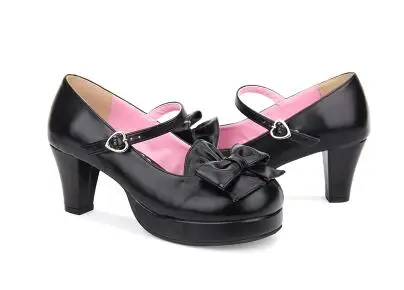 Chica Impresión Partido Zapatos azul Cosplay Princesa Mori Cm Angelical Del Vestido 47 Lolita Marino blanco 6 Mujeres Señora beige Bowties Tacones Negro Mujer Altos 5 Bombas 33 ZrA4qtnr