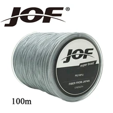 JOF рыболовная леска 8 стойки 100 м PE плетеная рыболовная леска прочная плетеная леска 8 цветов 20LB 30LB 200LB