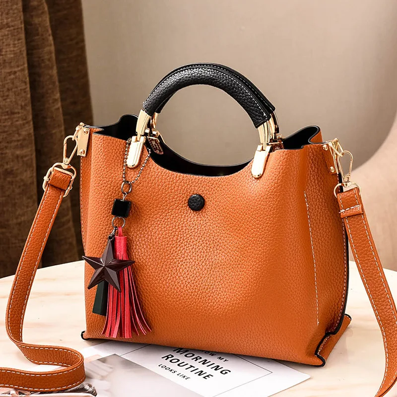 المرأة حقيبة يد خمر عارضة حمل أزياء المرأة حقيبة ساع الكتف أعلى مقبض محفظة جلدية 2018 جديد أعلى-حقائب بيد