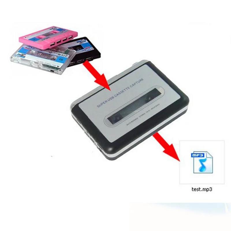 Портативный MP3 кассета захвата в USB ленту ПК супер музыкальный плеер аудио