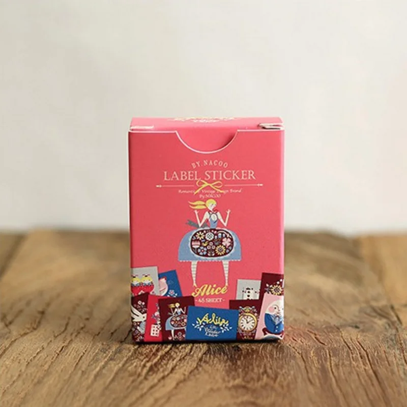 

48 Sheets/pack Creative Cartoon Creative Sticker Alice In Wonderland Series Tab Scrapbook For DIY Notebook