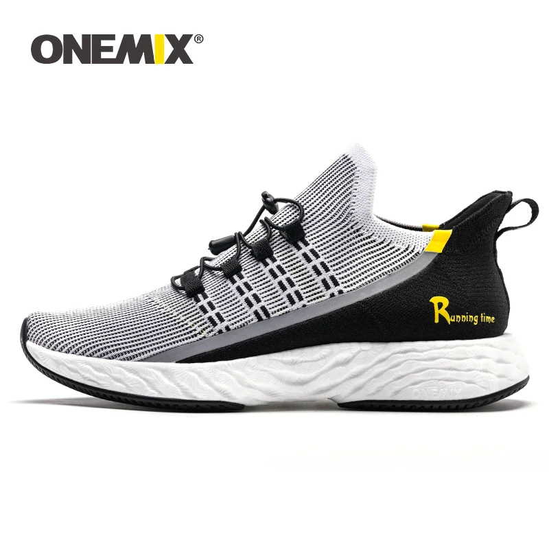 

ONEMIX Men Running Shoes High Rebound Slip-on Design Trail Trainers Light Casual Outdoor Sport Sneakers New