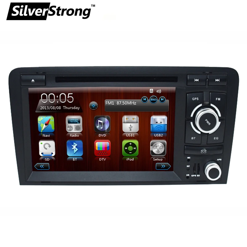 

SilverStrong 2Din 7" Car DVD Player Navigation for Audi A3 S3 2003-2011 2008 A3 DVD Car Radio Navigation S3 2 DIN DVD A3 car