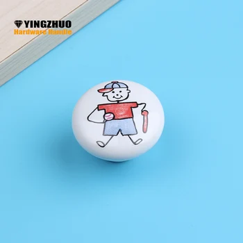 

Cartoon Boy Print Pattern Multi-color Optional Drawer Cabinet door Dresser Computer Desk Drawer Handle Knob Furniture Hardware