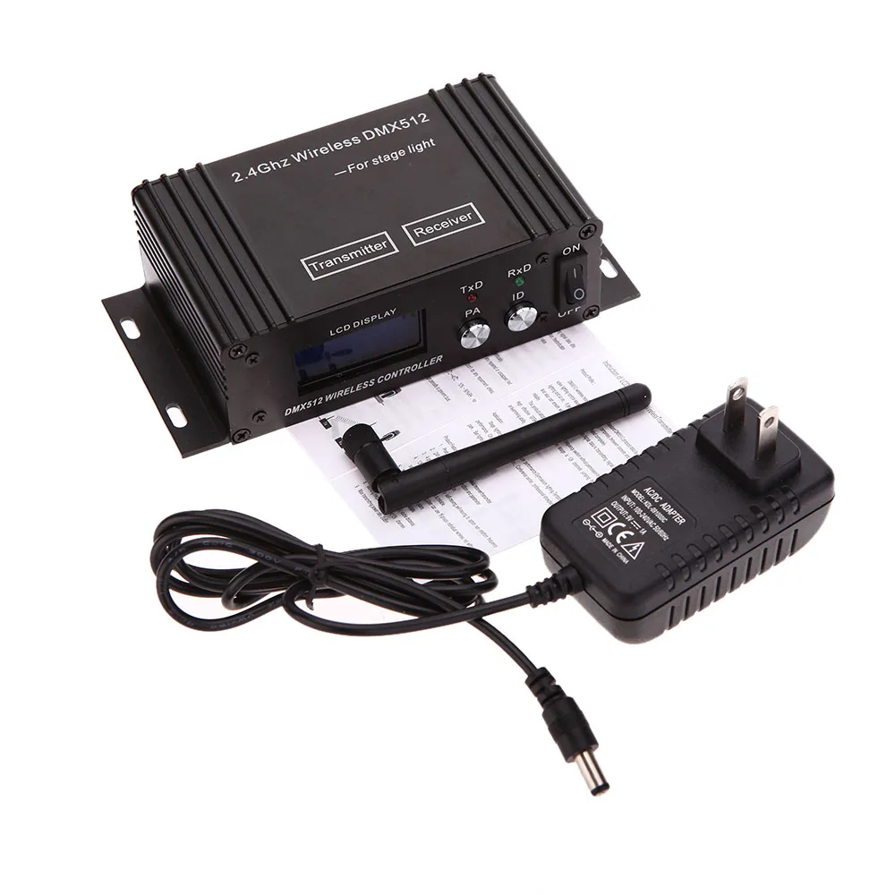 400M Effective Range Dmx512 Wireless Receiver Transmitter DMX512 LED Lighting Controller Transmitter & Receiver 2in1 Repeater 4
