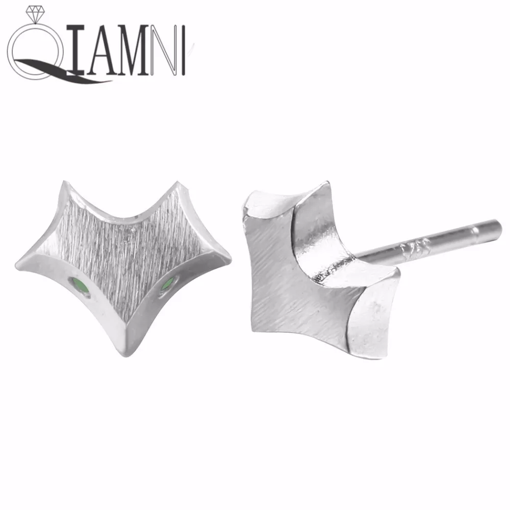 QIAMNI стерлингового серебра 925 пробы милые серьги с животными лисы для женщин аксессуары подарок на день рождения Рождество массивные ювелирные изделия