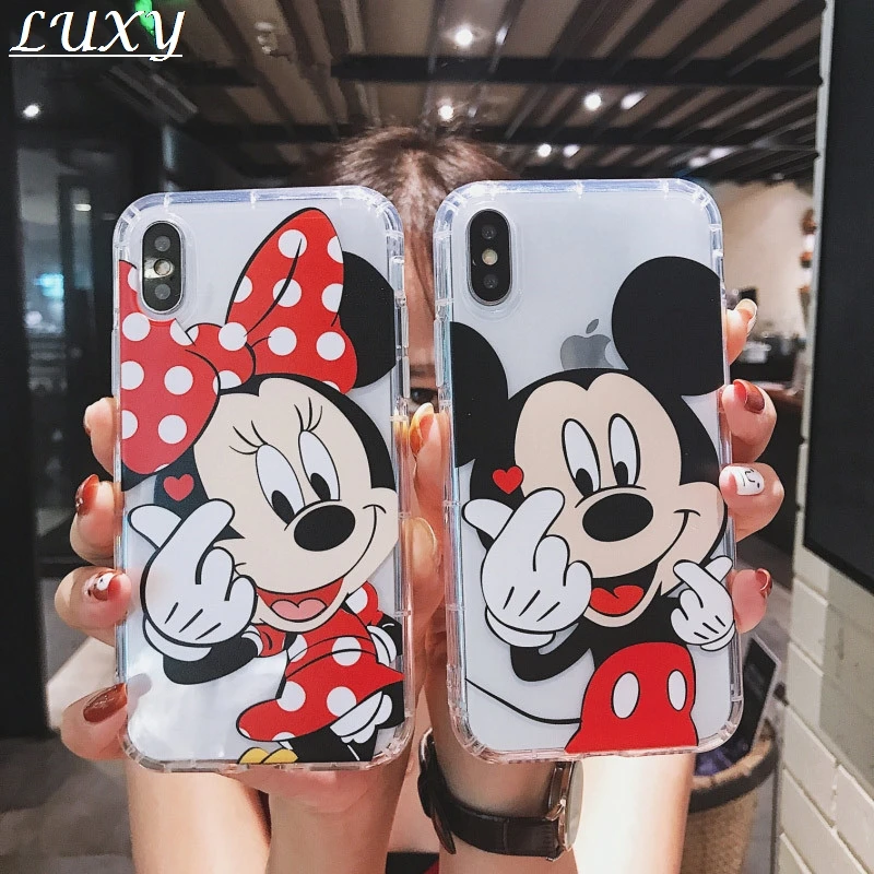 

Candy Soft Clear TPU Phone Cases for iPhone XR XS MAX X Donald Daisy Duck Minnie Case for iPhone 7 6 6s 8 Plus Cover