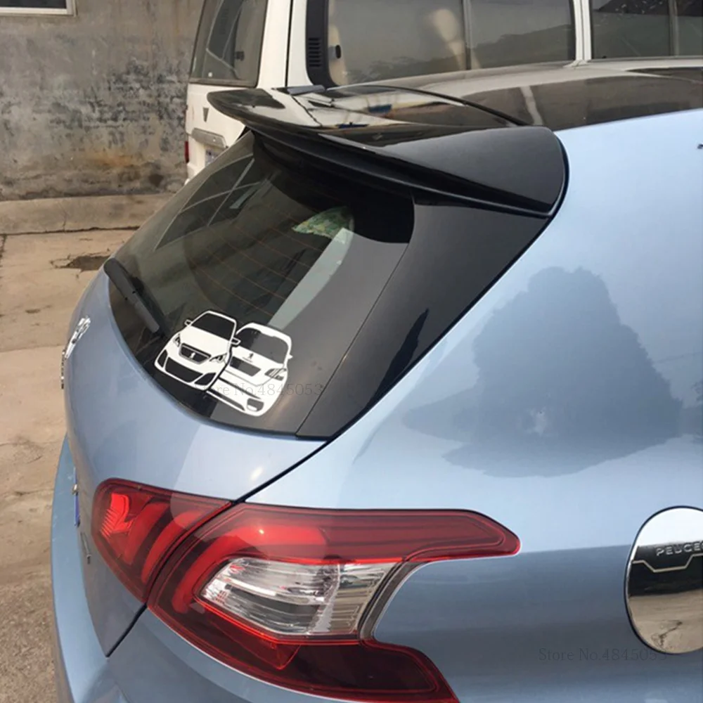 AITWATT черный задний спойлер для Peugeot 308S 2015 2016 2017 высококачественный АБС пластик