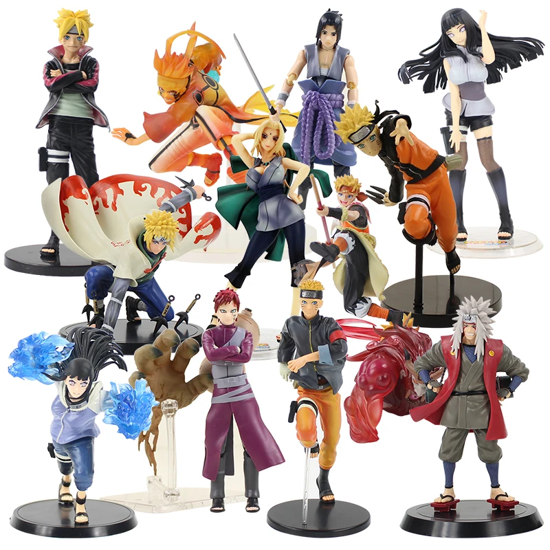 

14-23cm Naruto Shippuden Uzumaki Tsunade Hyuuga Hinata Gaara Uchiha Sasuke Ninja Minato Jiraiya Kurama PVC Figure Model Toy