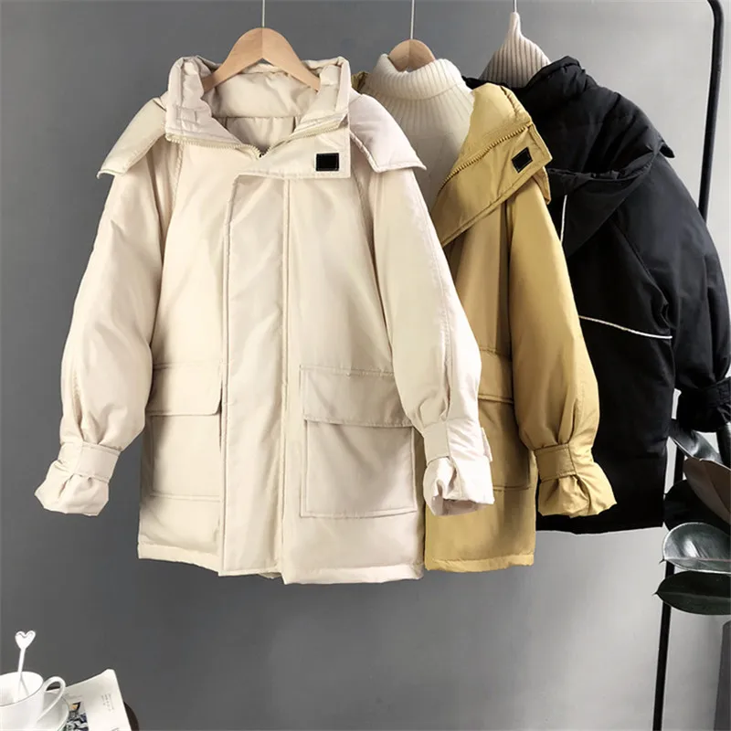 Winter Cotton Thicken women Coat 2018 Woman Jackets Cotton Padded Female Safari Style Hooded Coat Warm Jackets Female Parka 3320 (3)
