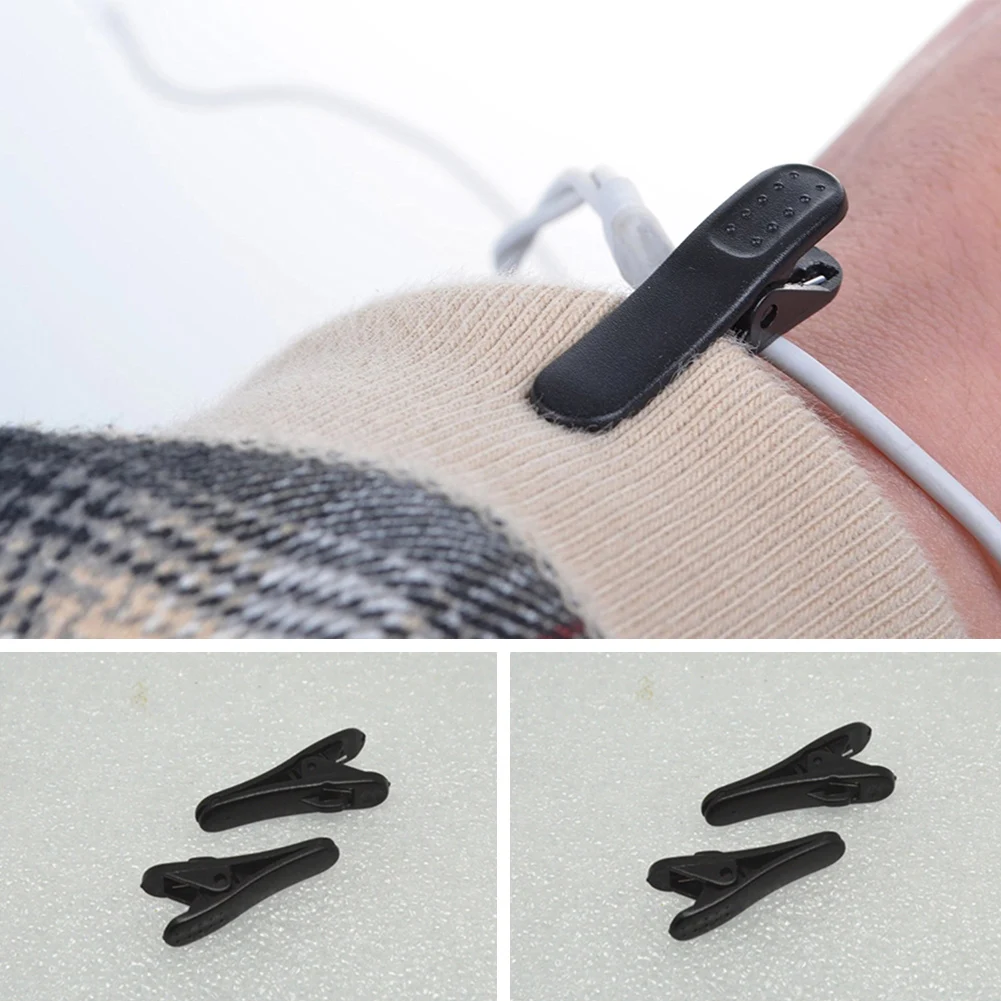 

6PCS/Set Universal Clips Collar Clip Phone Headphones Rotary Clamp Black Color Wide Application