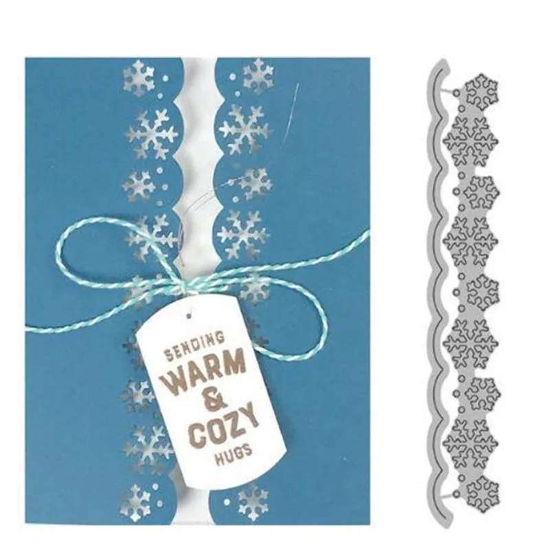 

Hemere Craft Die Metal Steel Cutting Dies 2019 New Snowflake Border Stencil For DIY Scrapbooking Paper/photo Card Embossing Dies
