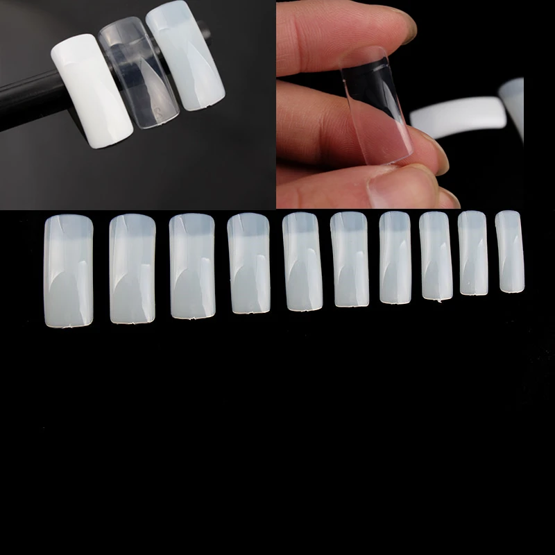 Latest Useful 500pcs/pack Nail Art Tips Half Nail Tips Natural